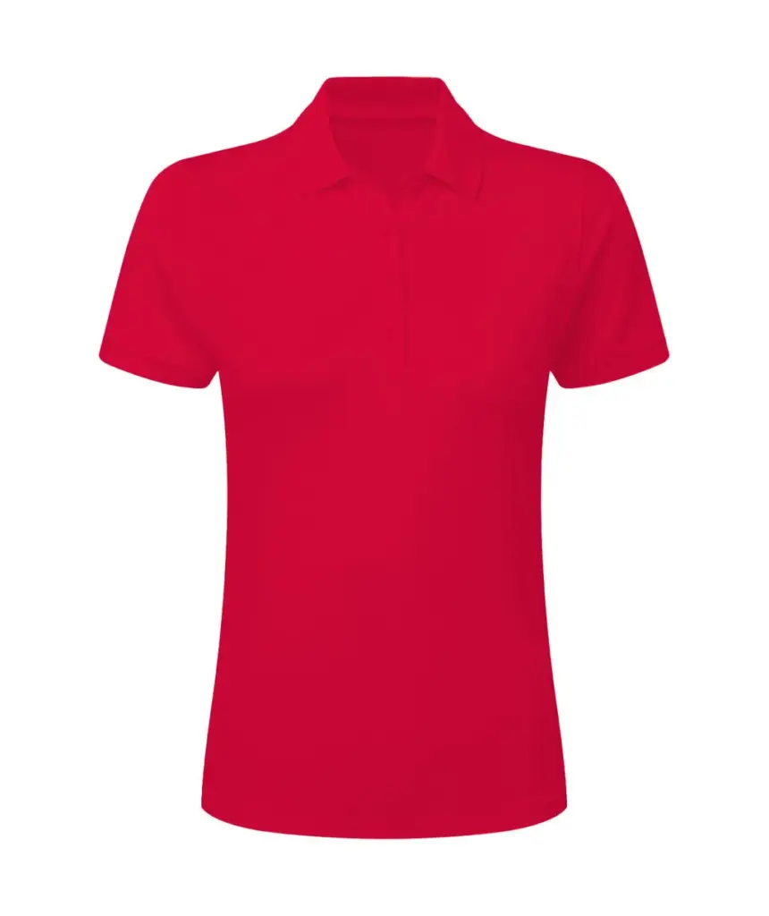 51052 - Signature Tagless Polo Stretch Women, red — productfoto 7