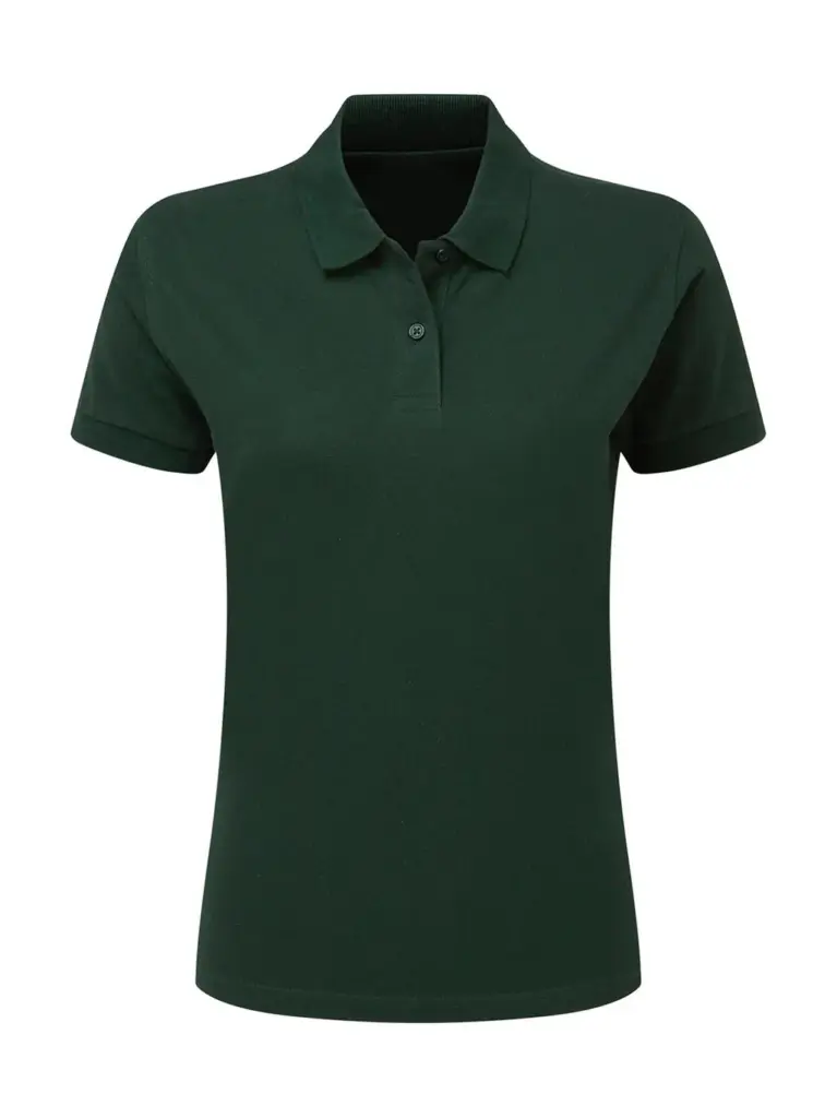 51352 - Cotton Polo Women, bottle green — productfoto 8
