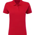 51352 - Cotton Polo Women, red — productfoto 6