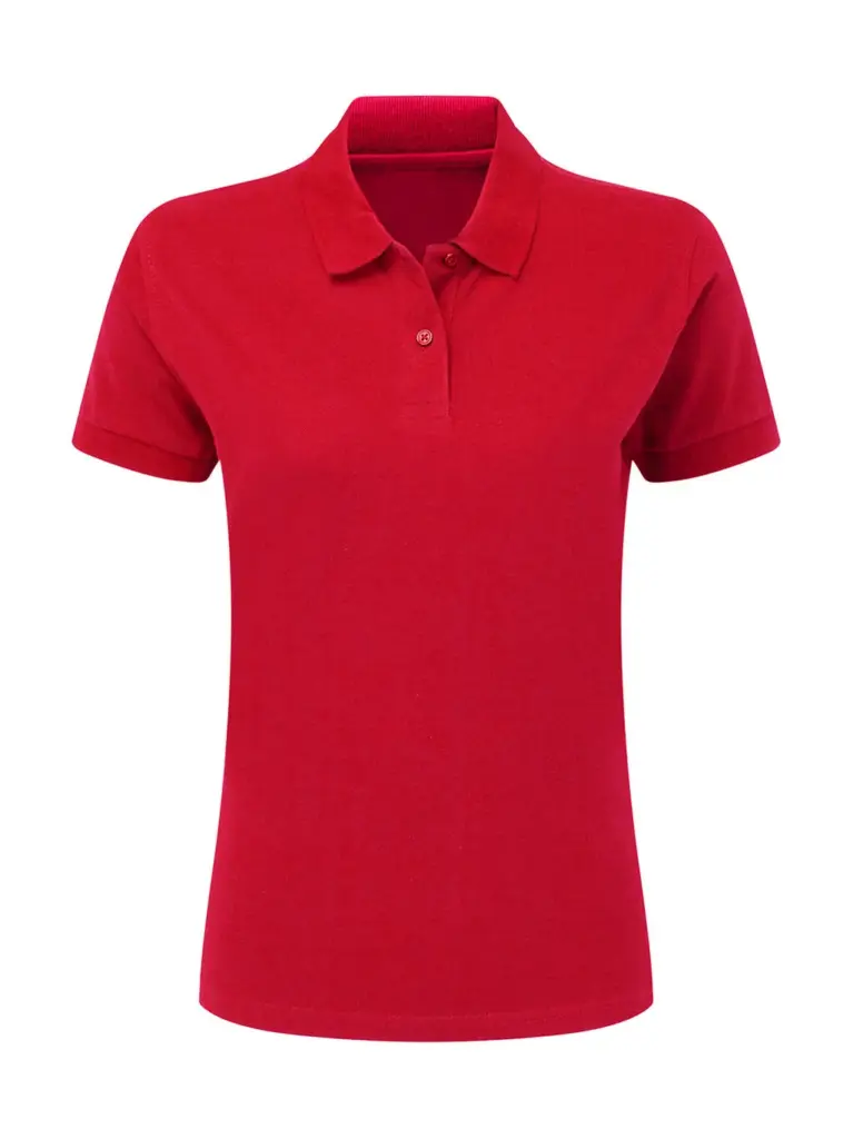 51352 - Cotton Polo Women, red — productfoto 6