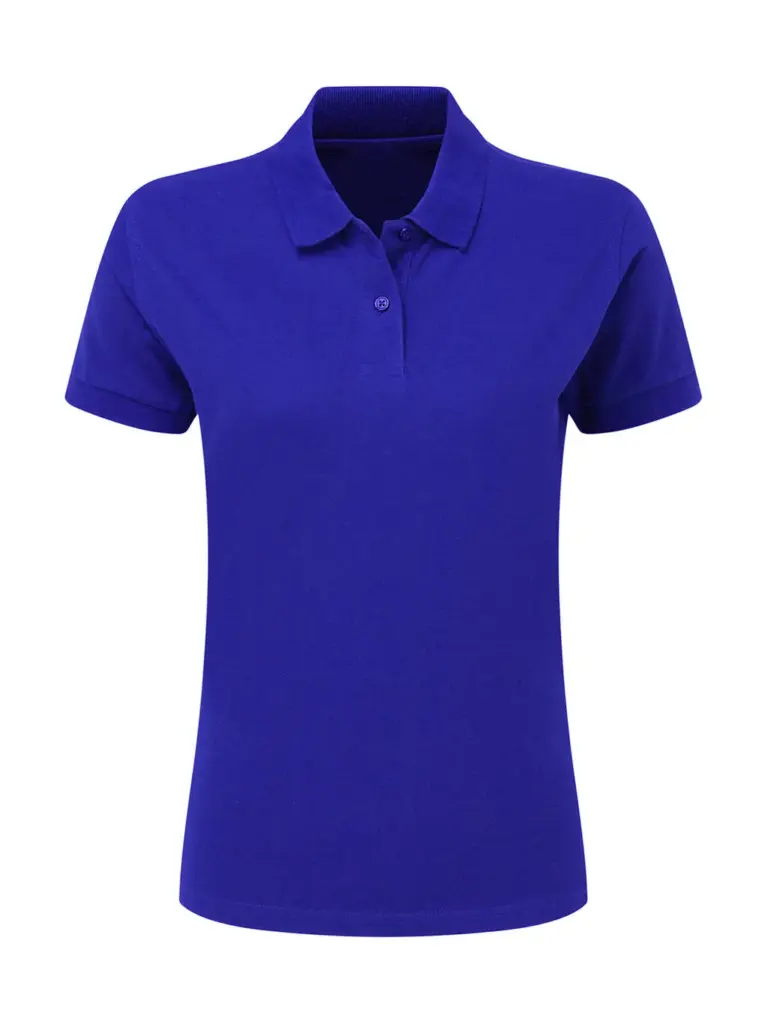 51352 - Cotton Polo Women, royal blue — productfoto 4