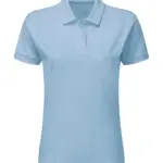 51352 - Cotton Polo Women, sky — productfoto 5