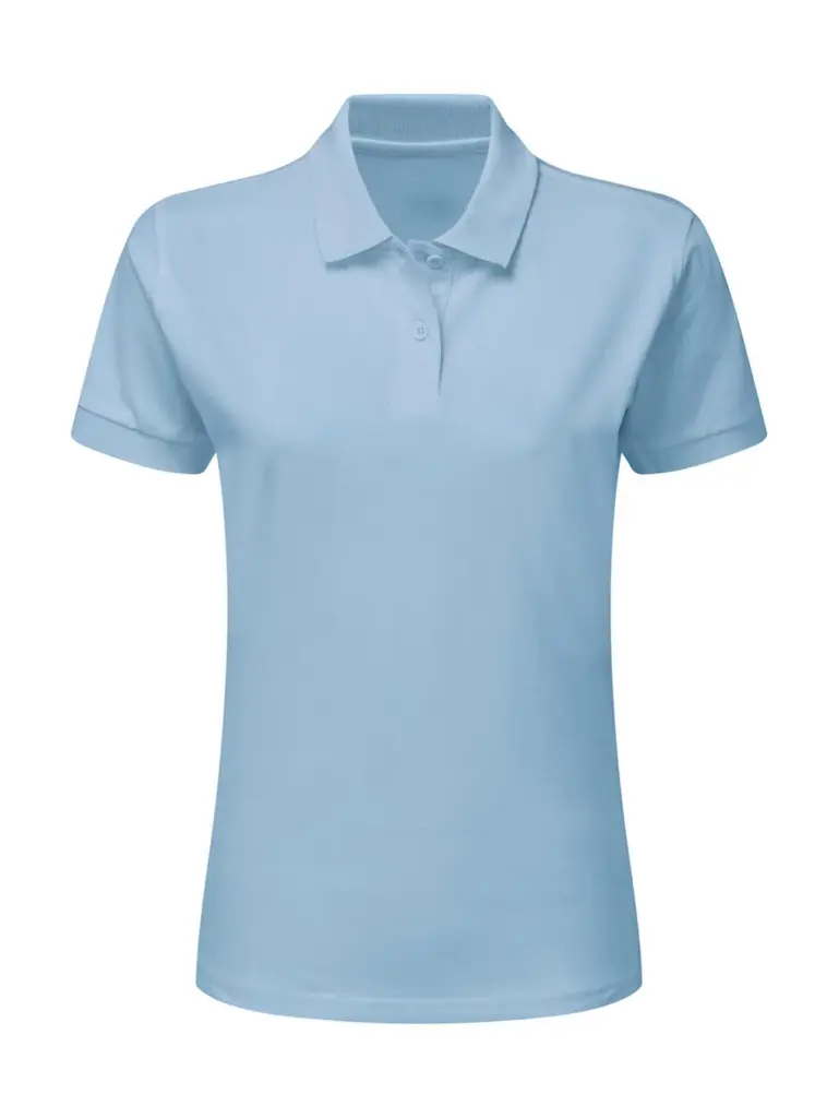 51352 - Cotton Polo Women, sky — productfoto 5