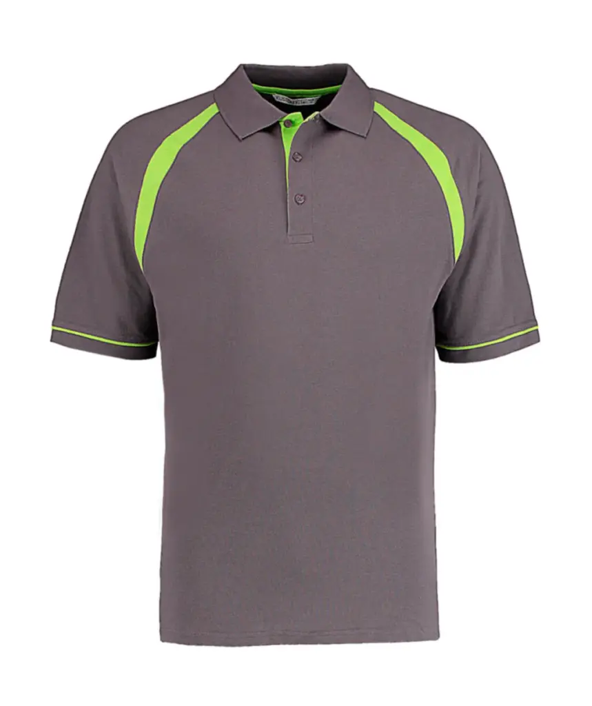 51511 - Classic Fit Oak Hill Polo, charcoal/lime — productfoto 3
