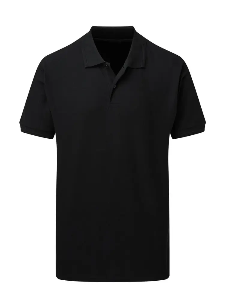 53952 - Poly Cotton Polo Men, black — productfoto 2