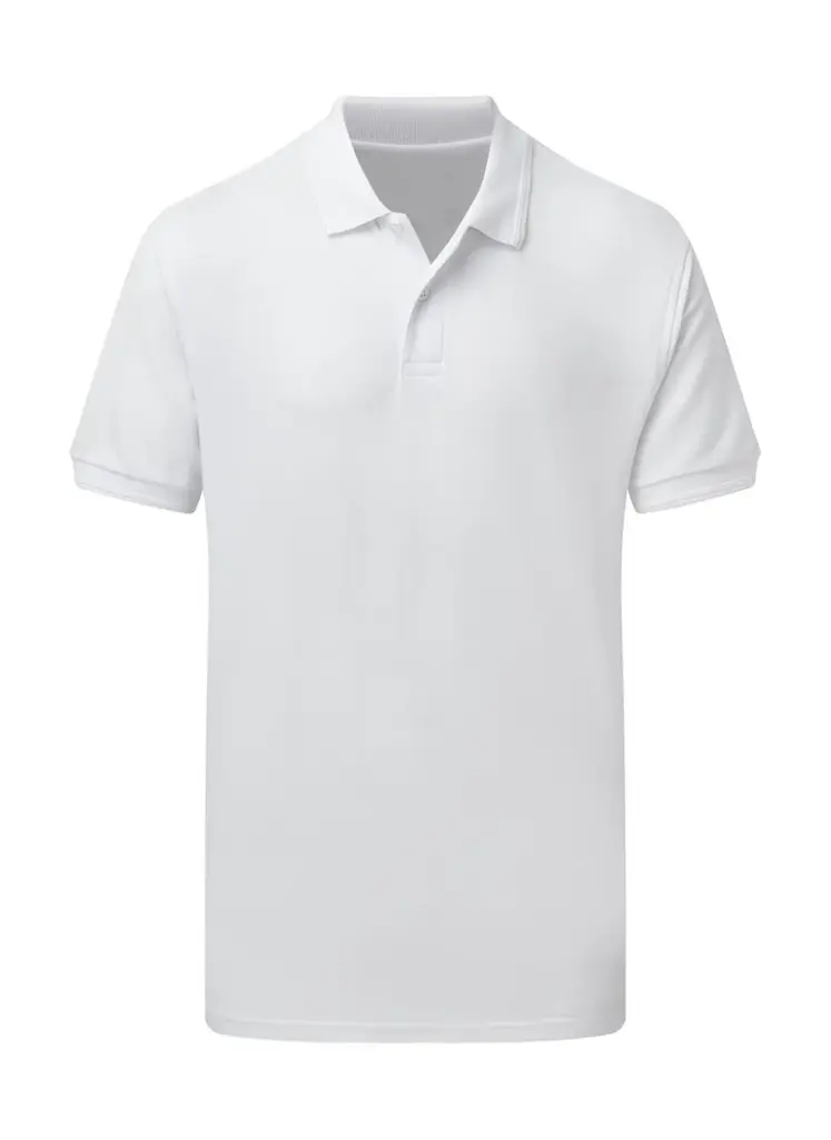 53952 - Poly Cotton Polo Men, white