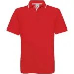 54042 - Safran Sport Tipped Polo, red / white
