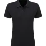 59352 - Poly Cotton Polo Women, black — productfoto 2