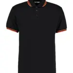 59411 - Classic Fit Tipped Collar Polo, black / orange — productfoto 3