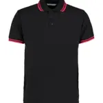 59411 - Classic Fit Tipped Collar Polo, black / red — productfoto 2