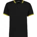 59411 - Classic Fit Tipped Collar Polo, black / yellow
