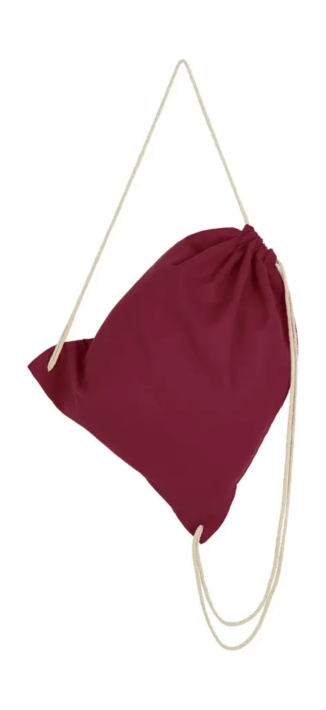 60257 - Cotton Drawstring Backpack, burgundy — productfoto 14