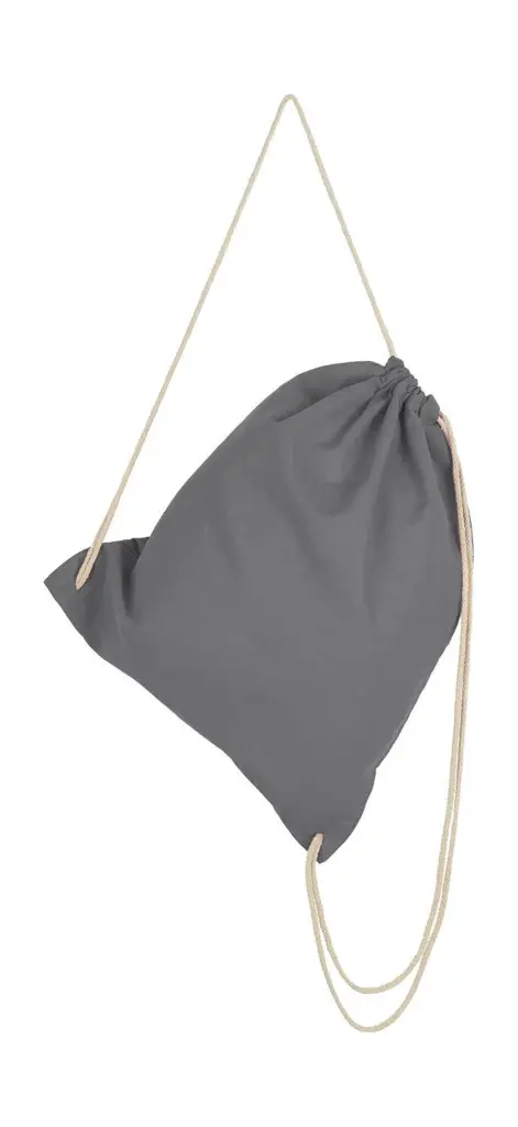 60257 - Cotton Drawstring Backpack, dark grey — productfoto 4