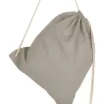 60257 - Cotton Drawstring Backpack, light grey — productfoto 3