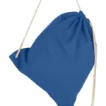60257 - Cotton Drawstring Backpack, royal — productfoto 5