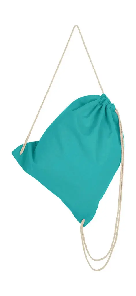 60257 - Cotton Drawstring Backpack, turquoise — productfoto 15