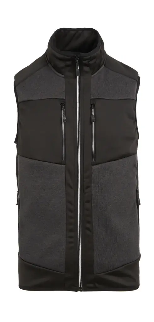 60417 - E-Volve Stretch Hybrid Midlayer Bodywarmer, ash/black