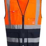 60817 - Pro Hi-Vis Executive Vest, orange / navy — productfoto 2