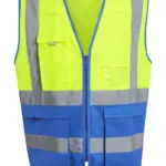 60817 - Pro Hi-Vis Executive Vest, yellow/royal blue — productfoto 7