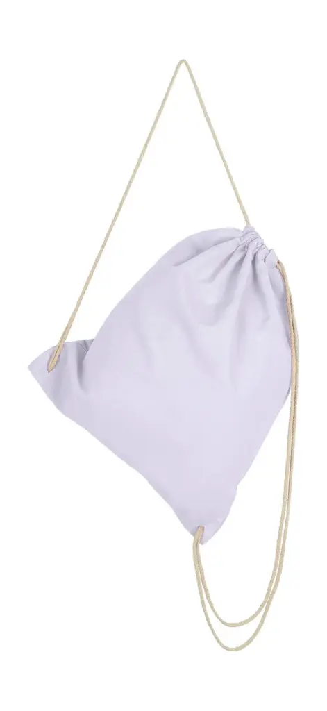 60857 - Organic Cotton Drawstring Backpack, snowwhite