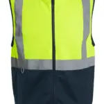 61117 - Pro Hi-Vis Full Zip Gilet, yellow/navy — productfoto 4