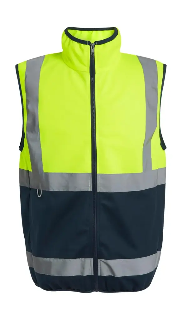 61117 - Pro Hi-Vis Full Zip Gilet, yellow/navy — productfoto 4