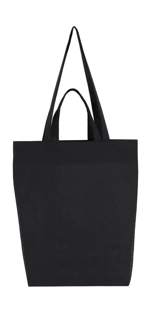 62957 - Double Handle Gusset Bag, black — productfoto 3