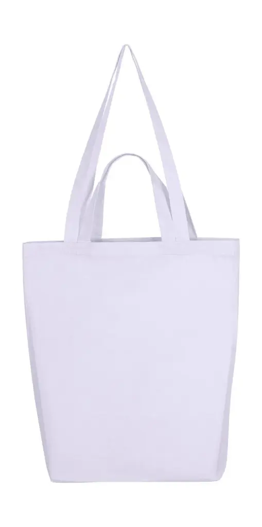 62957 - Double Handle Gusset Bag, snowwhite