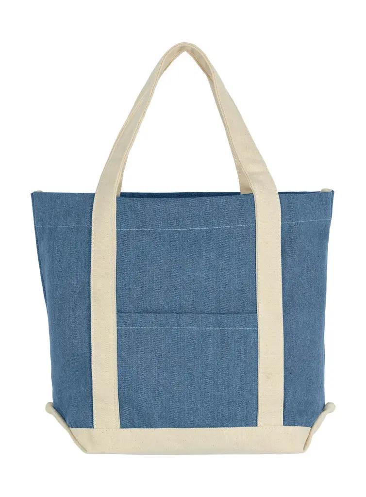 63857 - Canvas Denim Shopper, dark blue stonewash/natural — productfoto 2