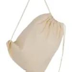 64257 - Baby Canvas Cotton Drawstring Backpack, natural — productfoto 2