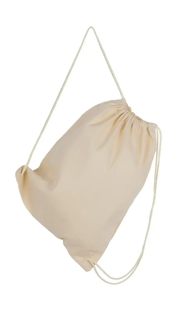 64257 - Baby Canvas Cotton Drawstring Backpack, natural — productfoto 2