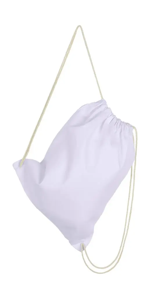 64257 - Baby Canvas Cotton Drawstring Backpack, snowwhite