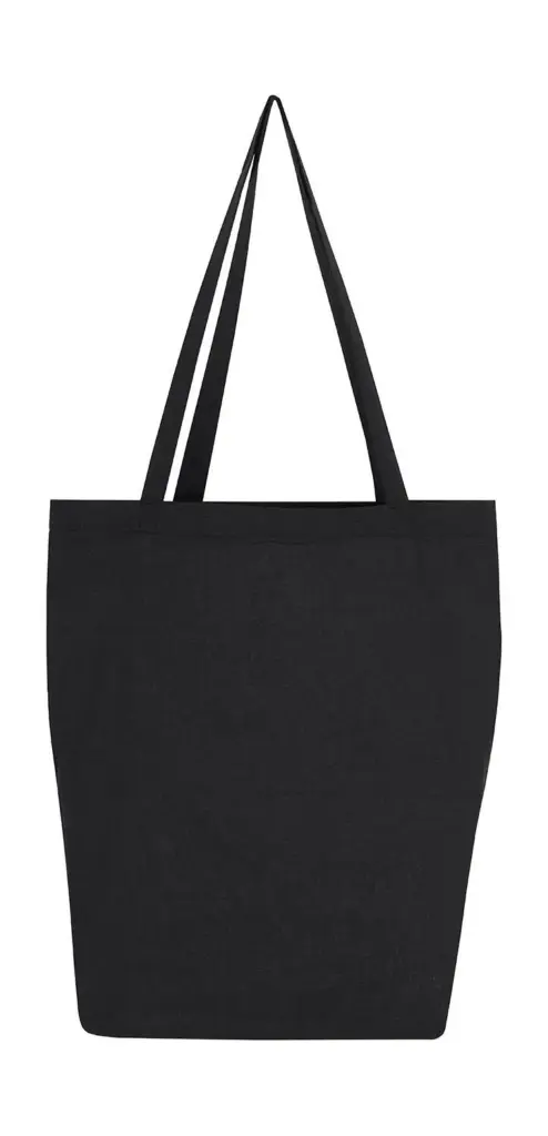 645_57_101_f-2022_01jpg - Hidalgo-werbeartikel 64557 - Cotton Bag LH with Gusset, black — productfoto 2