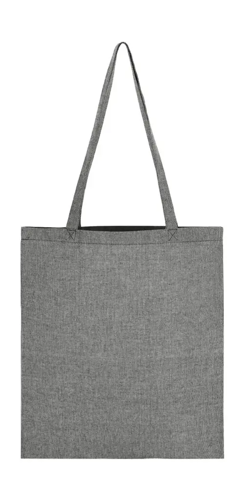 671_57_105_f-2023_01jpg - Hidalgo-werbeartikel 67157 - Recycled Cotton/Polyester Tote LH, black heather — productfoto 2