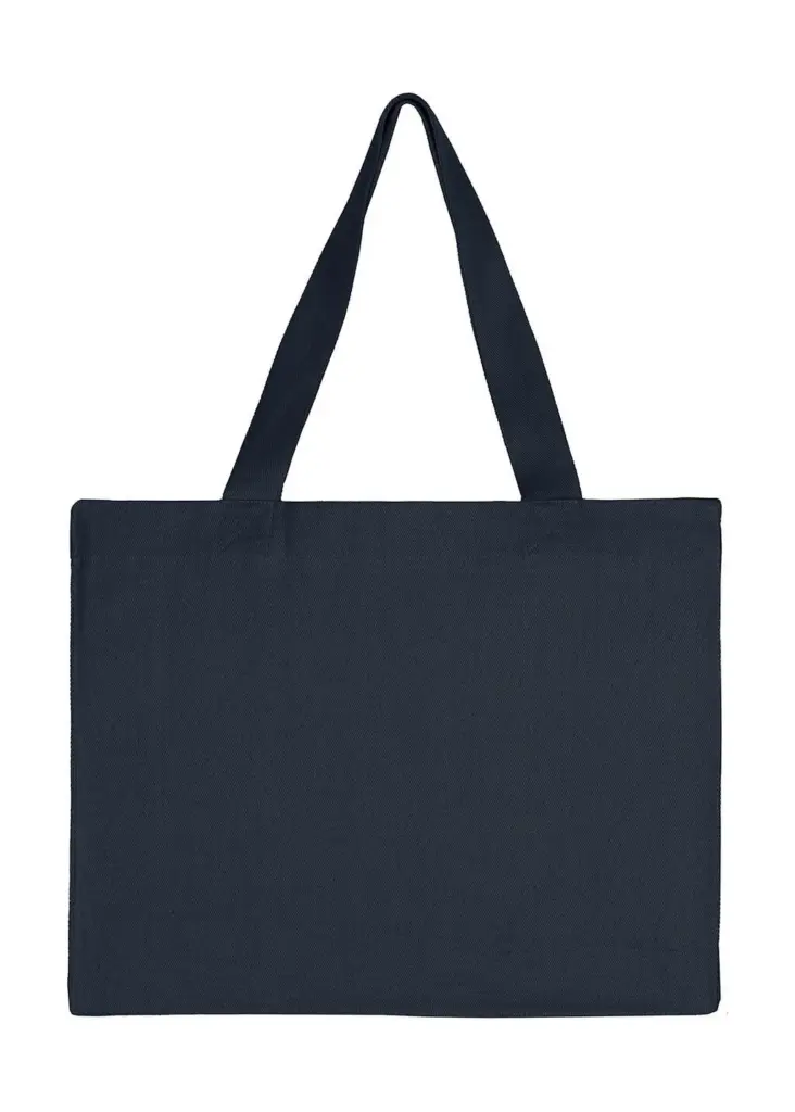 67557 - Canvas Wide Shopper with Fold LH, dark blue — productfoto 2