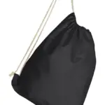 67657 - Cotton Backpack Single Drawstring, black — productfoto 2