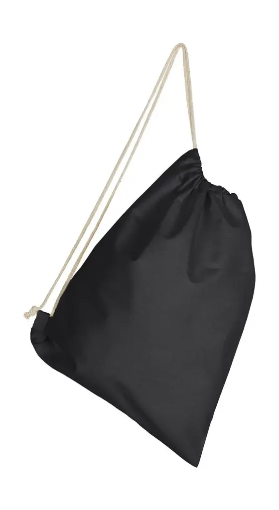 67657 - Cotton Backpack Single Drawstring, black — productfoto 2