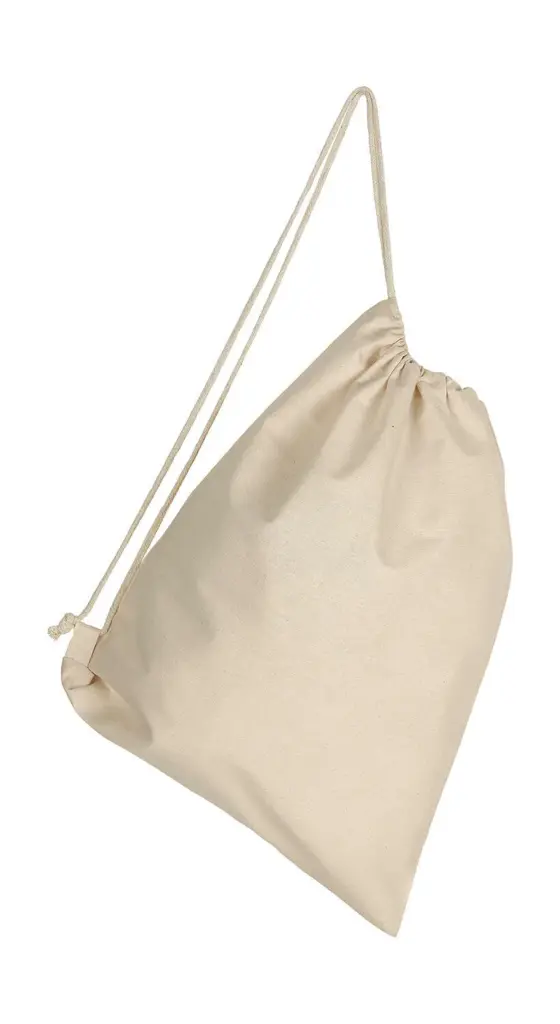 67657 - Cotton Backpack Single Drawstring, natural
