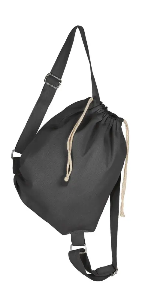 67857 - Canvas Backpack Straps and Drawstring, black — productfoto 2