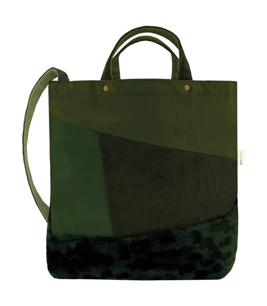 69257 - Satomi Faux Fur Shopper, olive green
