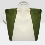 69357 - Kiyomi Contrast Satin Shopper, natural/olive green