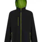 71417 - Navigate 2-Layer Hooded Softshell Jacket, black / lime green — productfoto 2
