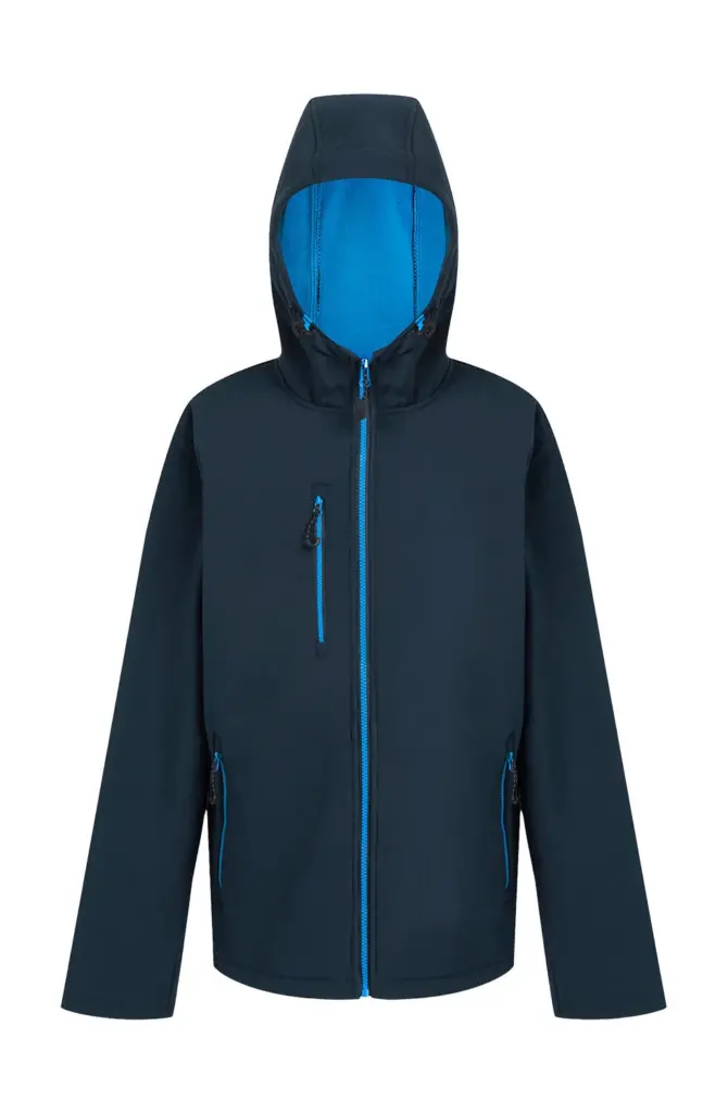 71417 - Navigate 2-Layer Hooded Softshell Jacket, navy/french blue — productfoto 3
