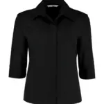 71511 - Women's Tailored Fit Continental Blouse 3/4 Sleeve, black — productfoto 2