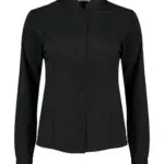 75911 - Women's Tailored Fit Mandarin Collar Shirt, black