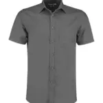 77011 - Tailored Fit Poplin Shirt SSL, graphite — productfoto 3