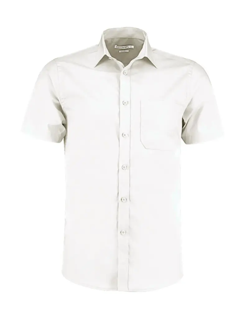 77011 - Tailored Fit Poplin Shirt SSL, white