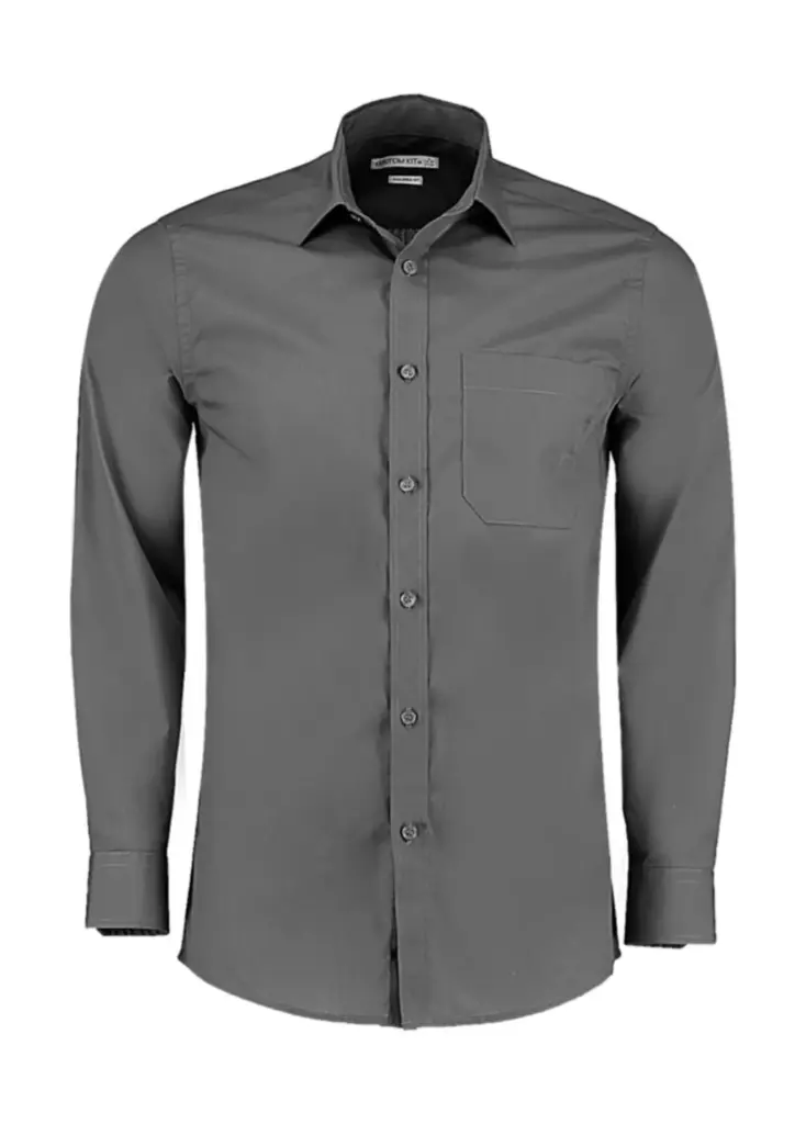 77111 - Tailored Fit Poplin Shirt, graphite — productfoto 3