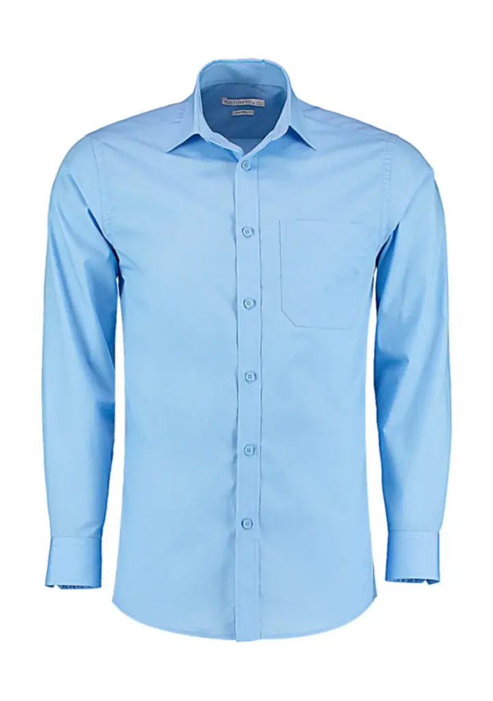77111 - Tailored Fit Poplin Shirt, light blue — productfoto 5