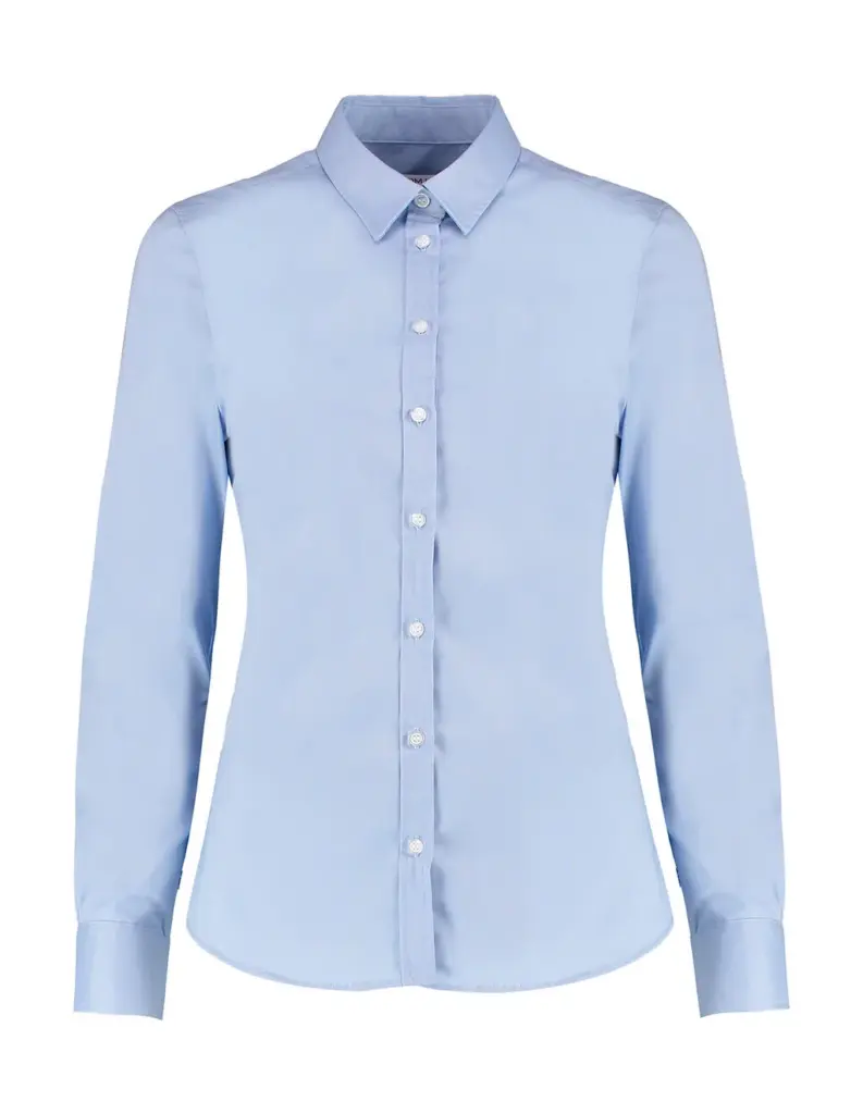 77711 - Women's Tailored Fit Stretch Oxford Shirt LS, light blue — productfoto 2